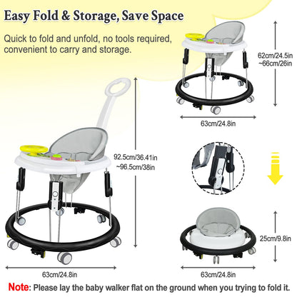 Comfortable seat of 5-in-1 activity walker