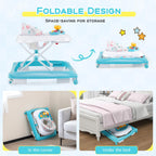 Baby Joy baby walker bottom view highlighting anti-slip safety brakes