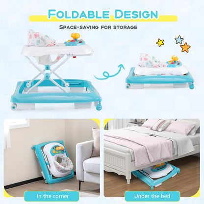 Close up of interactive toy tray on Baby Joy walker