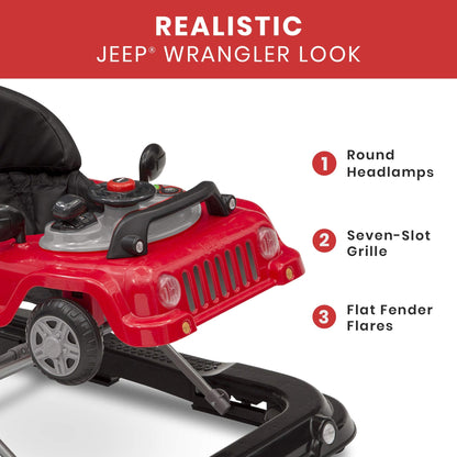 Adjustable height mechanism on Jeep baby walker