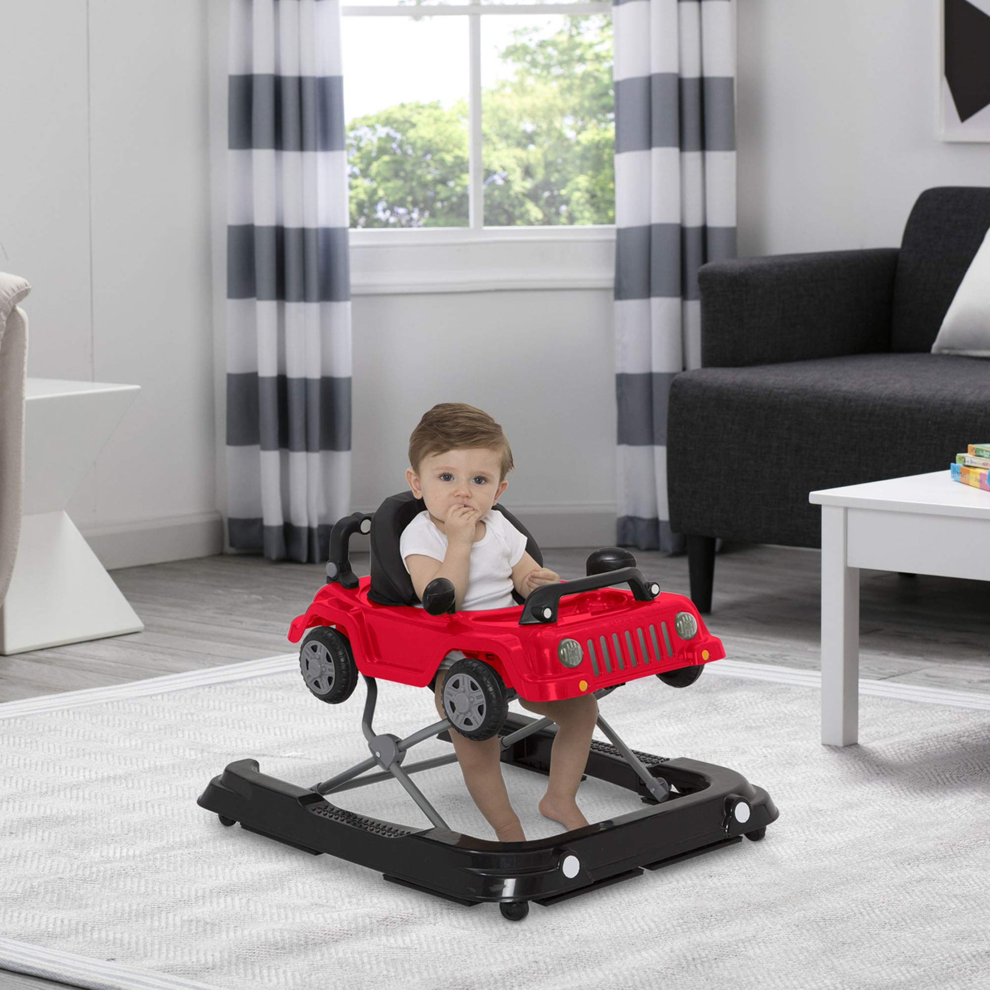 High seat back support on Delta Children Jeep walker
