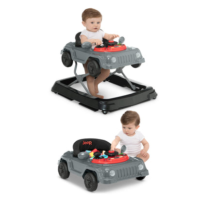 Side profile of Delta Children Jeep activity walker
