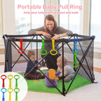 Durable plastic standing support rings for infant cots