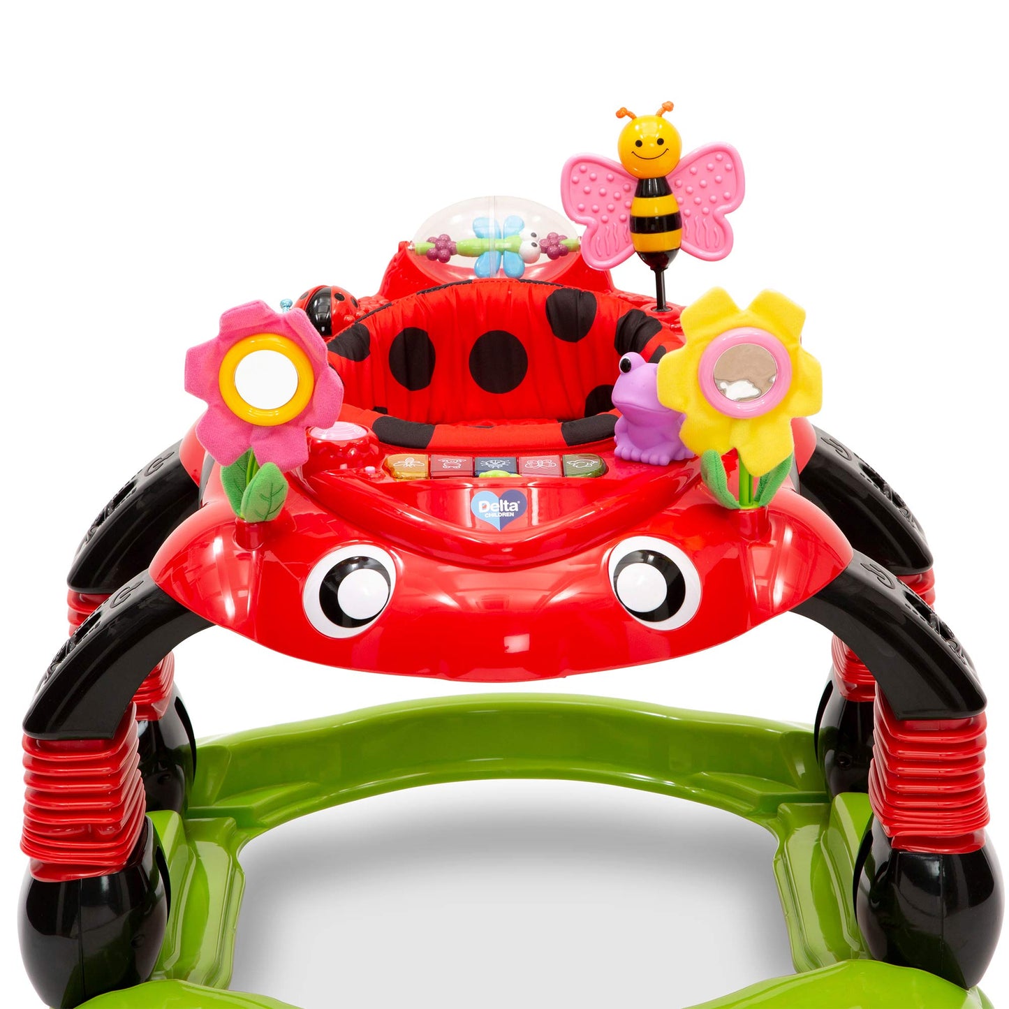 Detailed view of 360-degree swiveling baby seat
