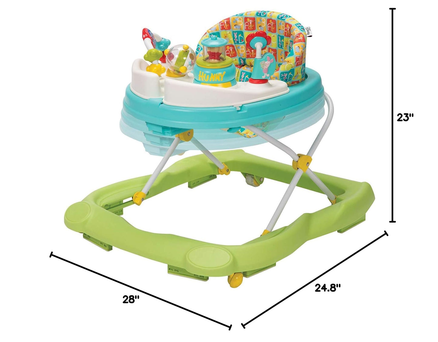 Child using Disney Winnie the Pooh music and lights walker