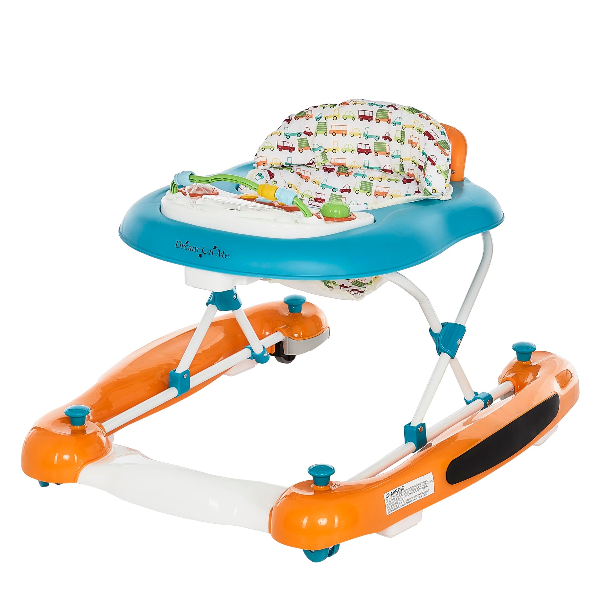 Side profile of Dream On Me Go-Getter baby walker showing adjustable height