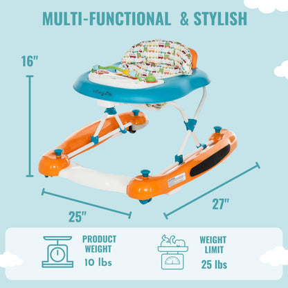 Top down view of the comfortable padded seat in the Dream On Me walker