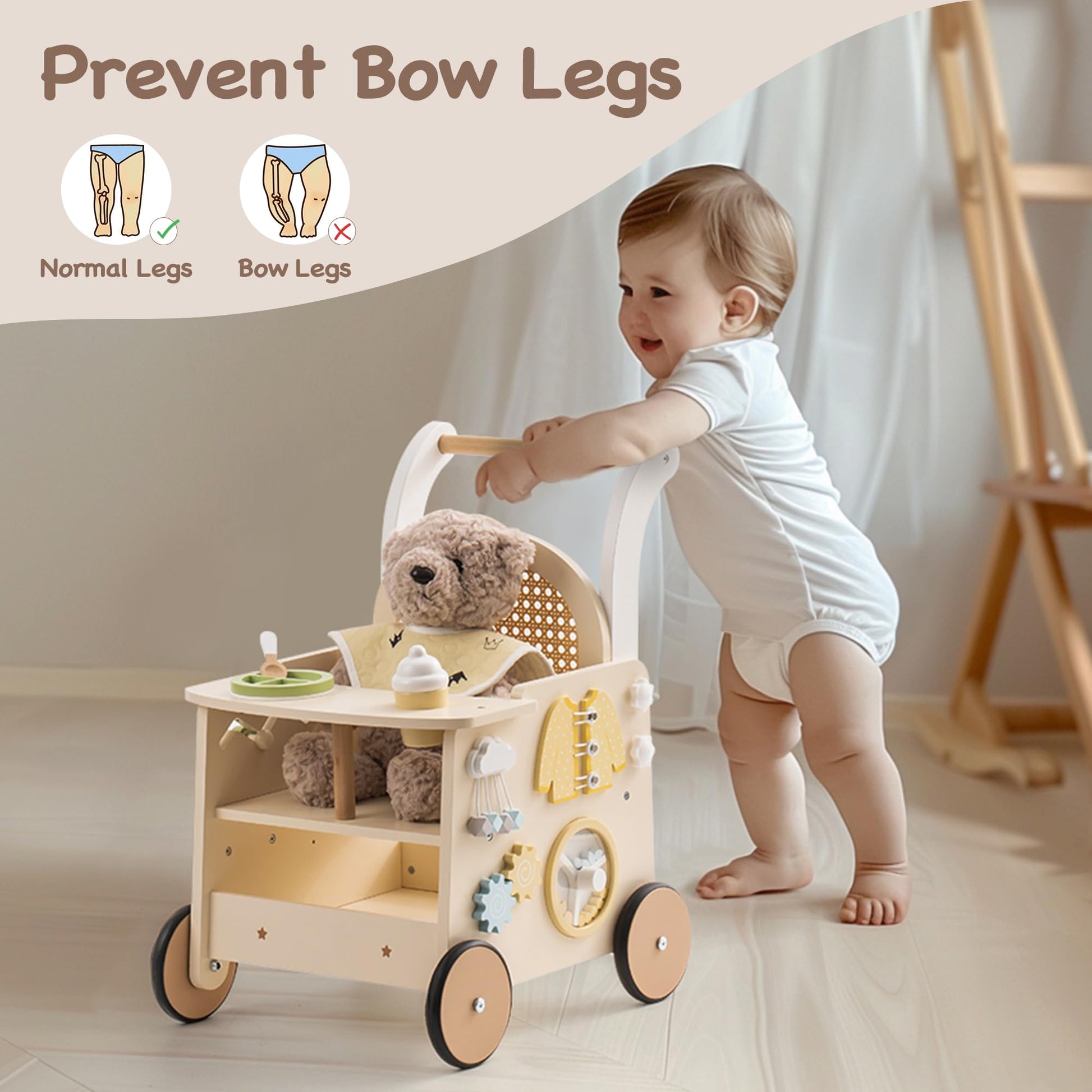 Robotime wooden walker interactive feeding accessories