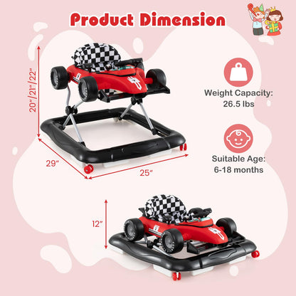 Close up of safety anti-rollover pads on baby walker