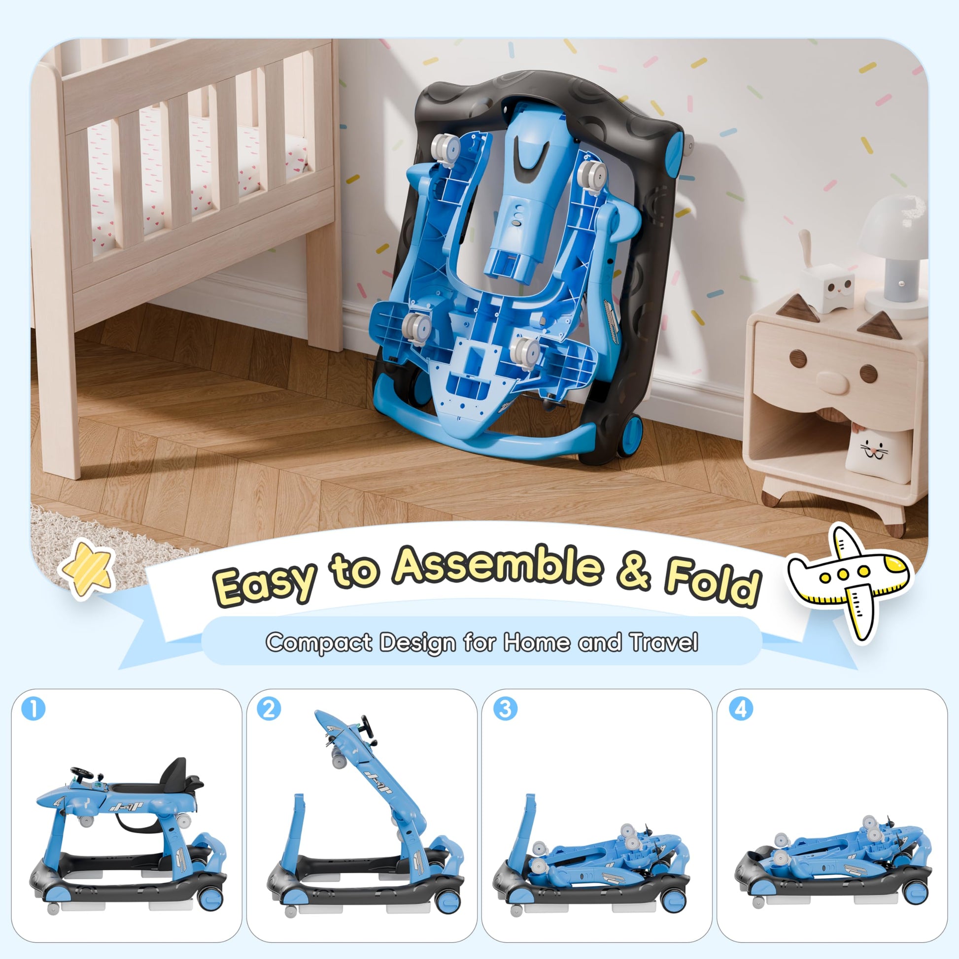 Xilingol baby walker height adjustment mechanism