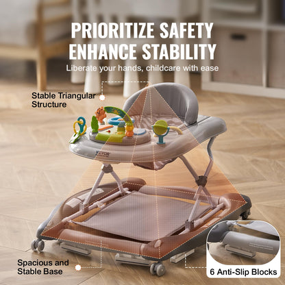 Top down view of baby walker seat and play area