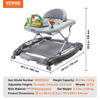 Rear view of walk-behind mode setup for toddlers