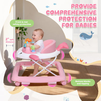 Watermoon baby walker folded for compact storage