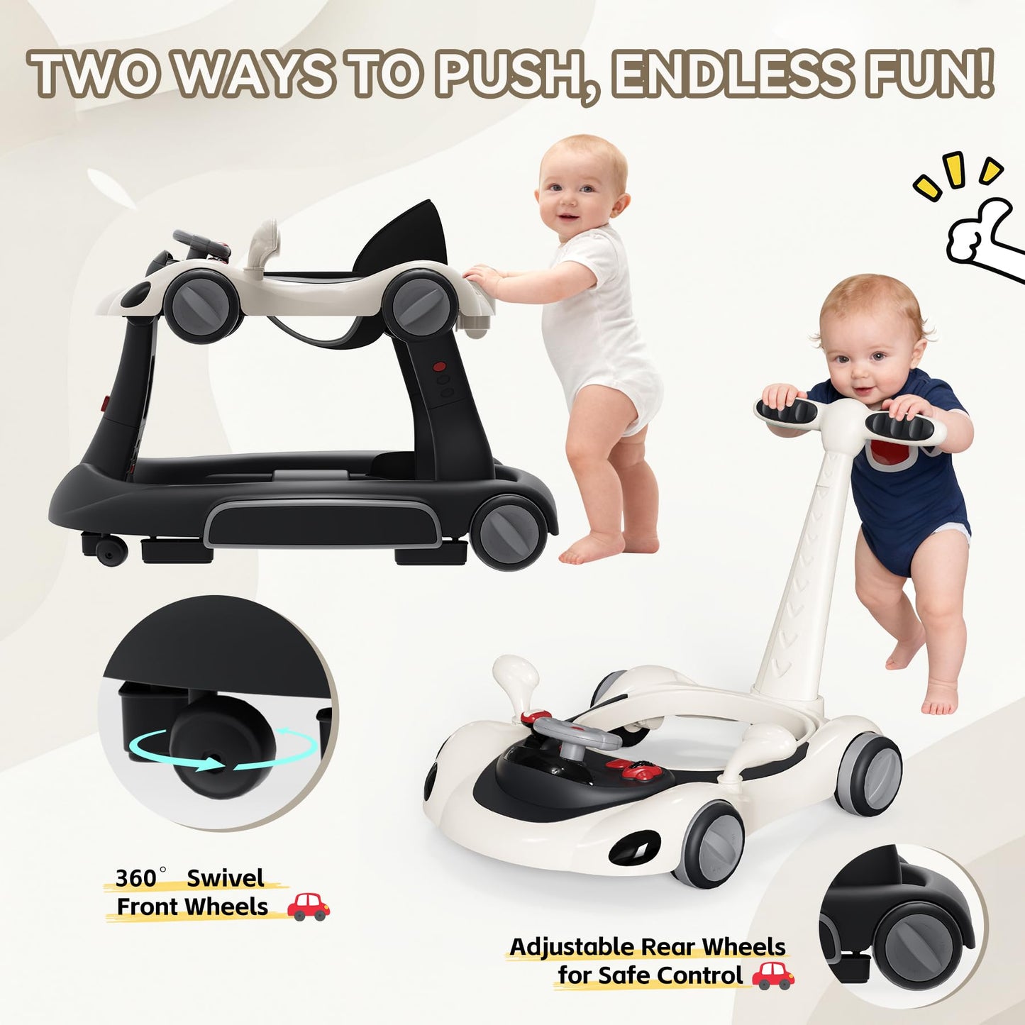 Haweek baby walker bouncing pedal feature