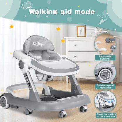 Compact folded baby walker for storage
