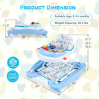 Goplus baby walker ergonomic backrest and padded seat cushion