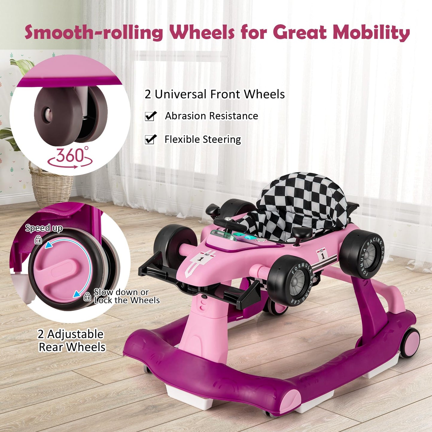 Honey Joy walker in push-behind mode for toddlers
