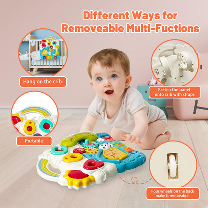 Toddler using Cuterabit push toy to learn to walk