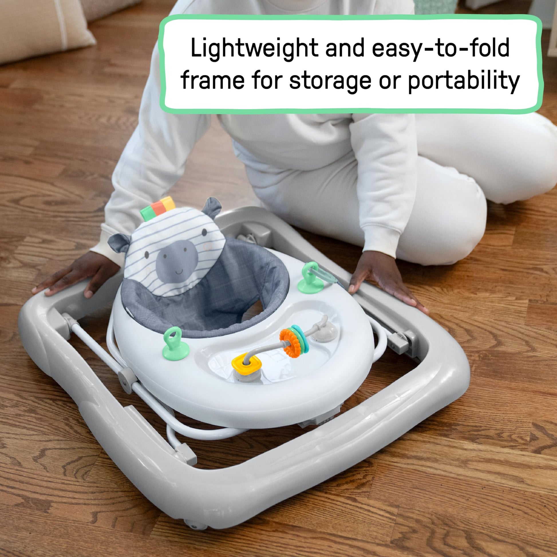 Folded Ingenuity Smooth Strides walker for storage