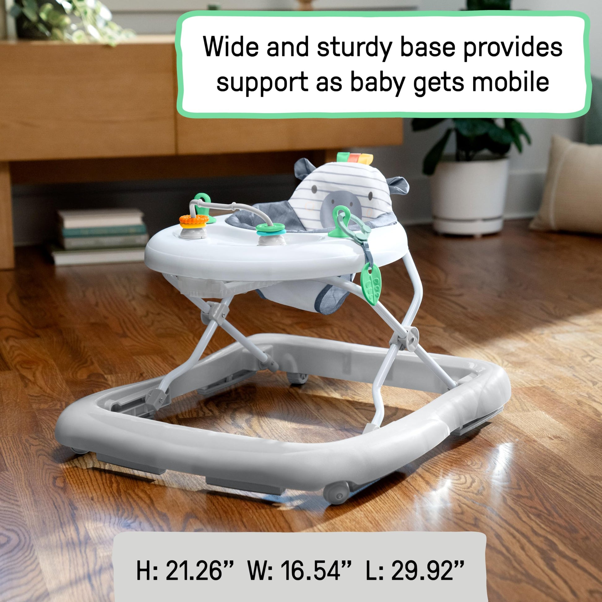Ingenuity walker with machine washable seat pad