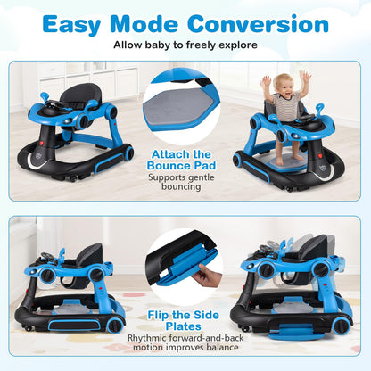 Adjustable height settings on Baby Joy baby walker