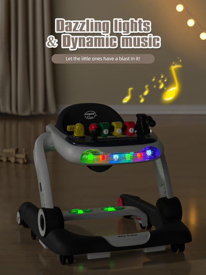 Side profile of Biusikan ergonomic baby walker