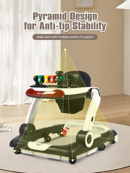 Biusikan baby walker with safety foot pads and wheels