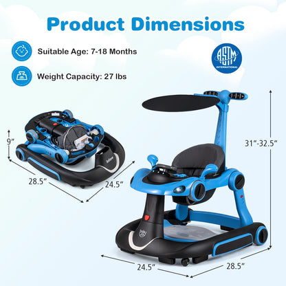 Baby Joy 7-in-1 walker toddler push mode feature