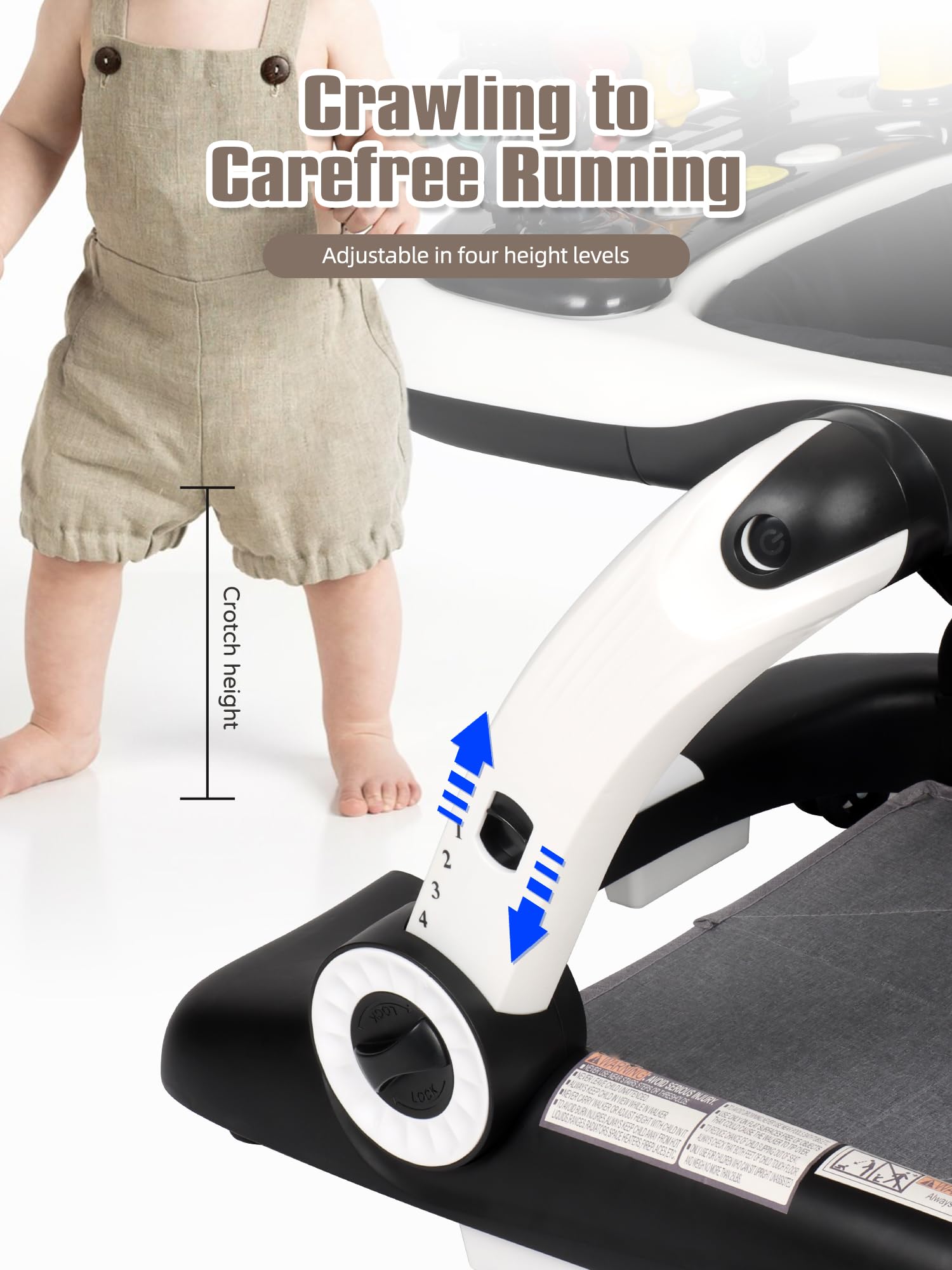 Detailed shot of Biusikan baby walker ergonomic backrest
