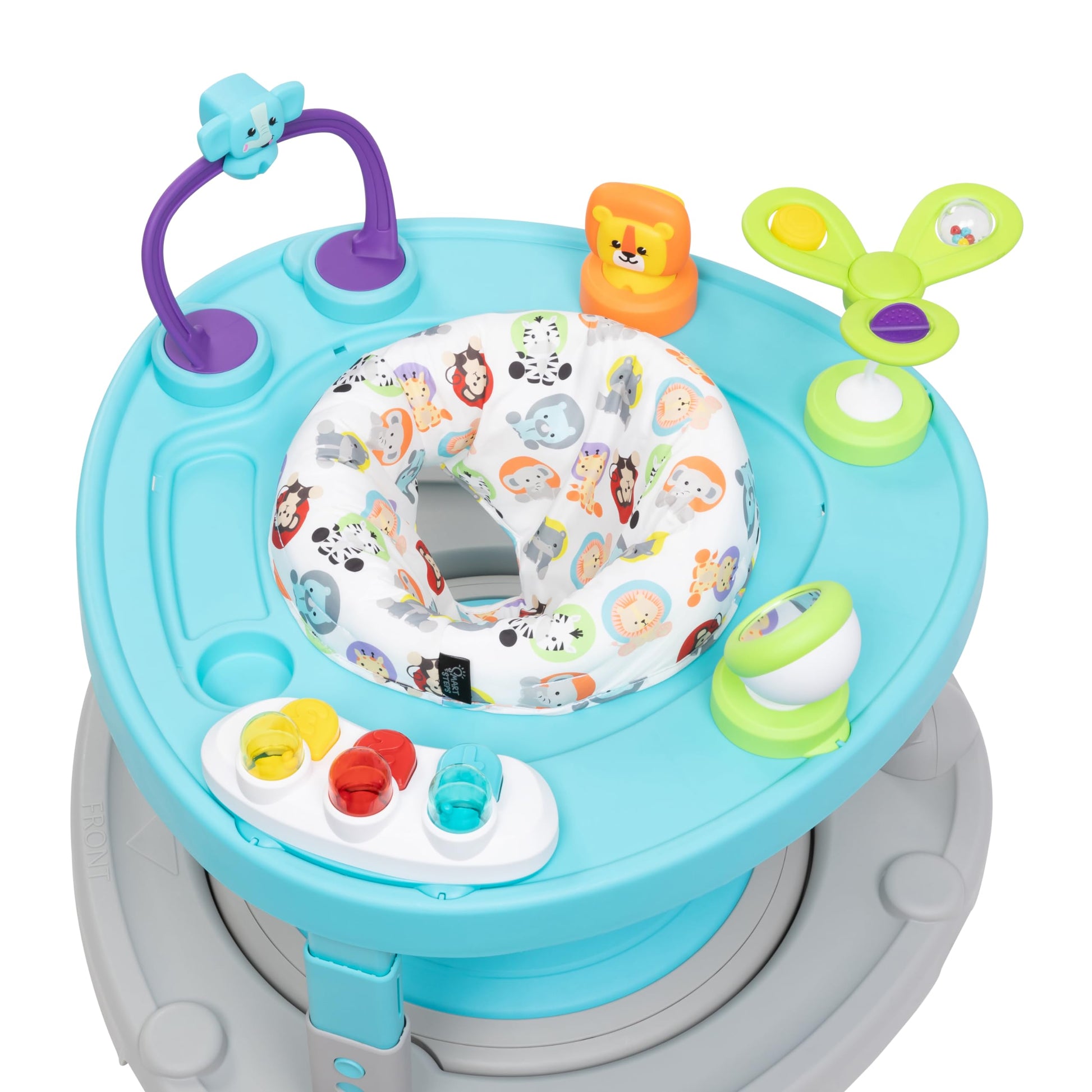 Removable interactive toys on Smart Steps walker