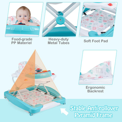 Honey Joy baby walker safety anti-skid pads and wheels