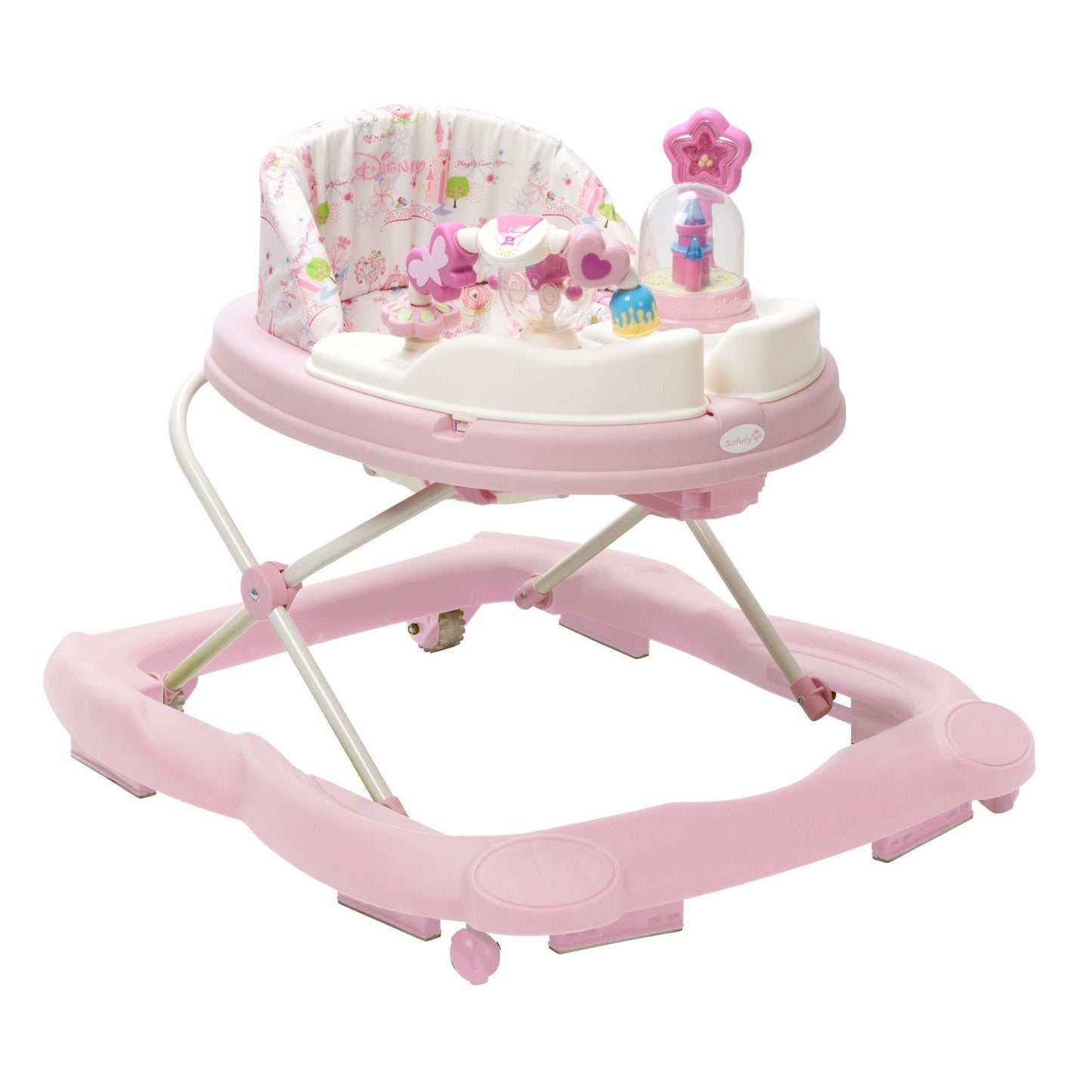 Pink Disney Baby walker with musical light-up tray