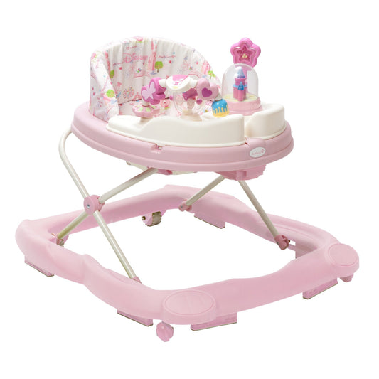 Pink Disney Baby walker with musical light-up tray