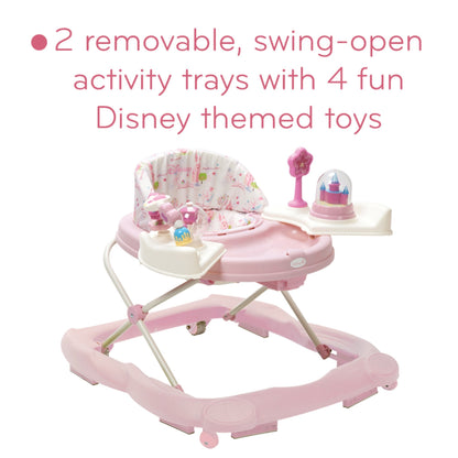 Close up of machine washable seat on Disney baby walker