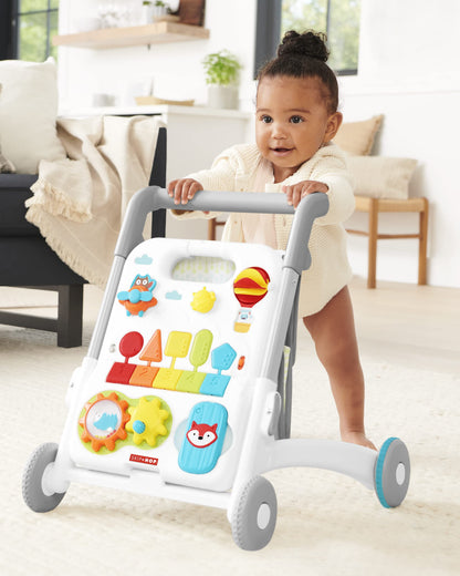 Skip Hop walker in stroller mode with toy panel