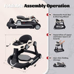 Lerrutue infant walker folded compactly for easy storage