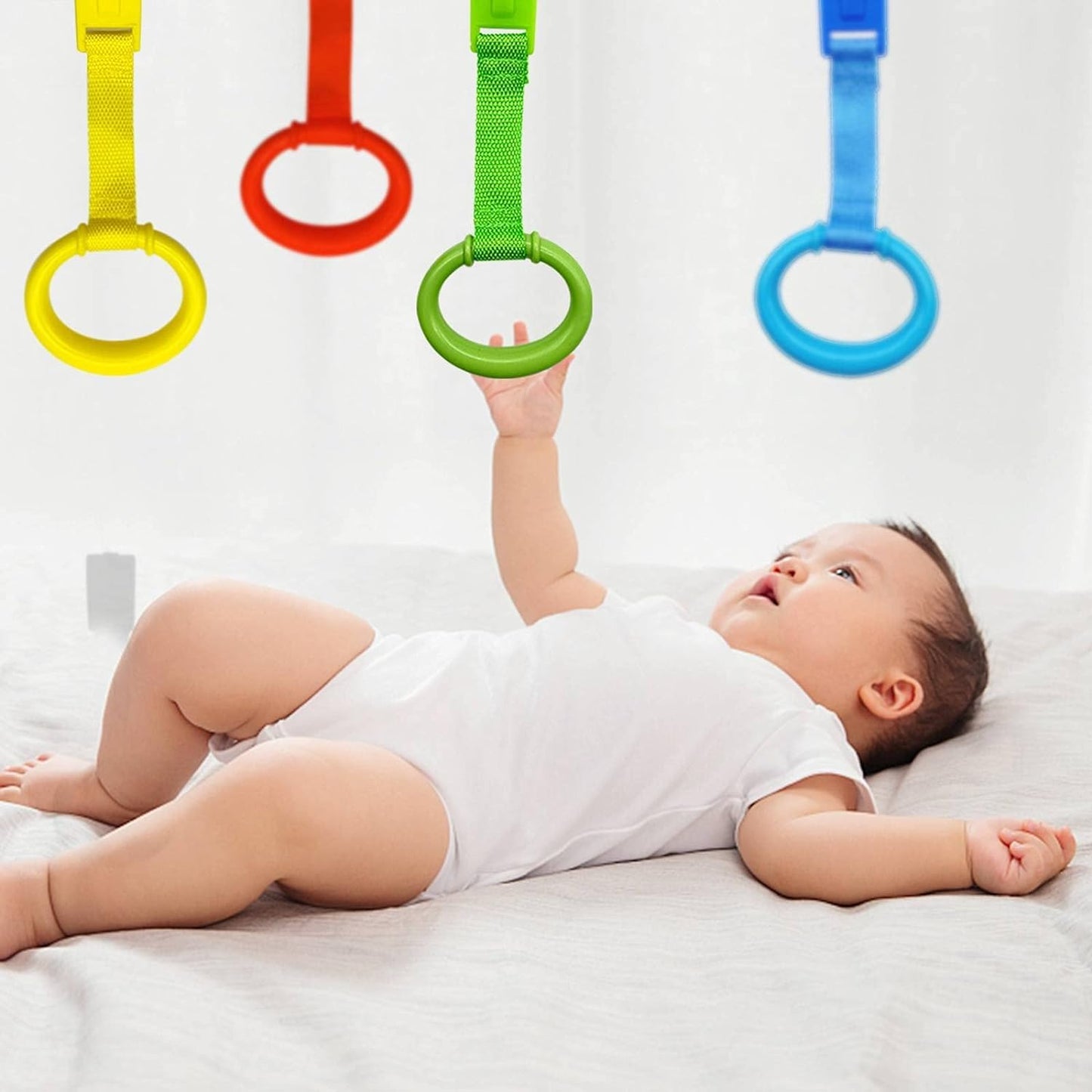 Codree pull up rings attached to crib rail