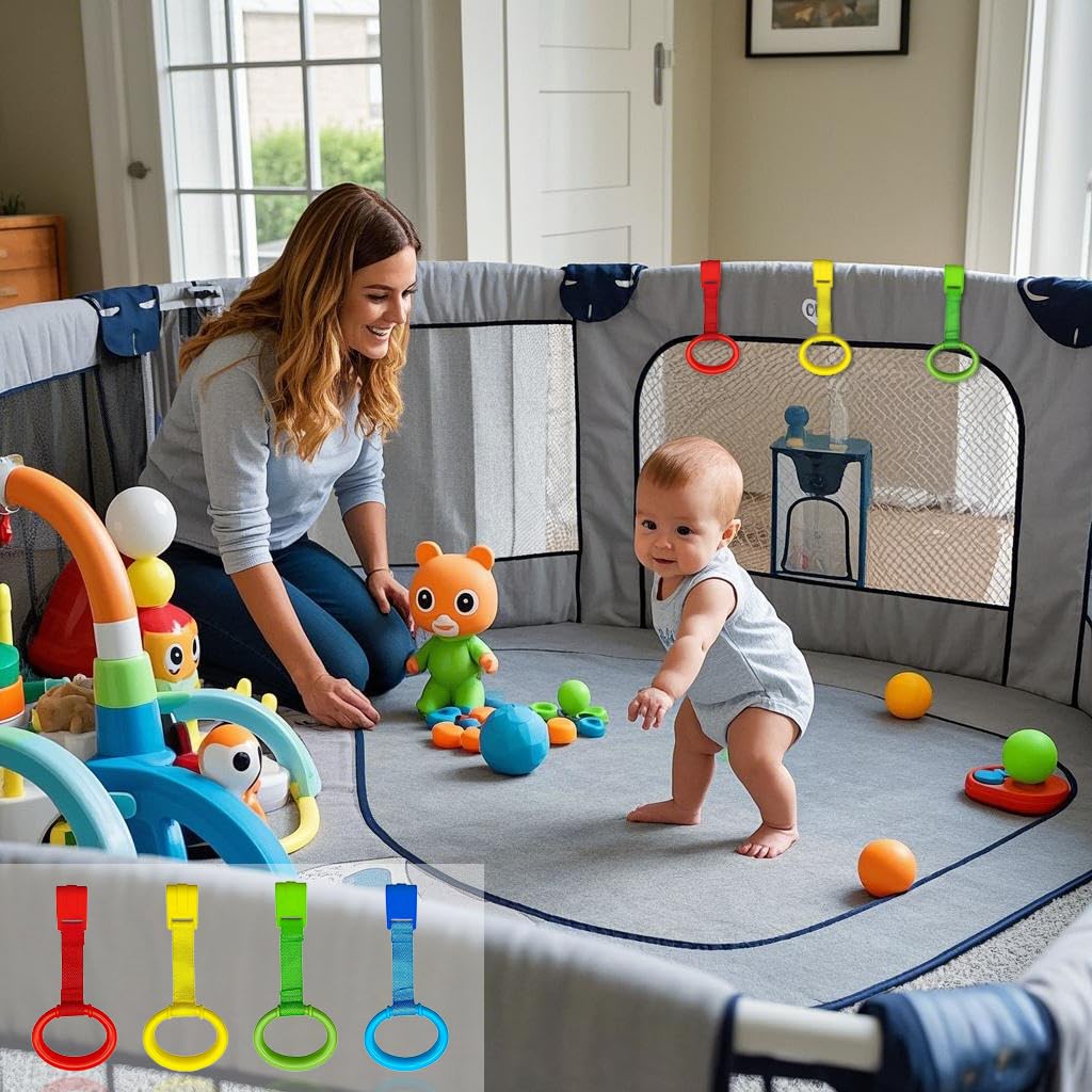 Zhongyifan baby pull up rings multi color set
