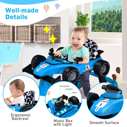 Side view of Baby Joy 4-in-1 walker folded for storage