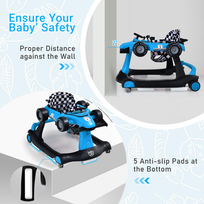 Rear view of Baby Joy 4-in-1 baby walker safety bumper