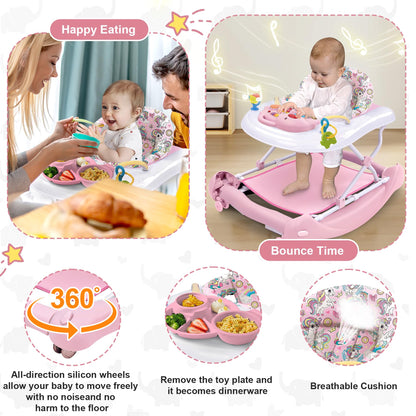Folded Pawtong 5-in-1 baby activity walker for storage