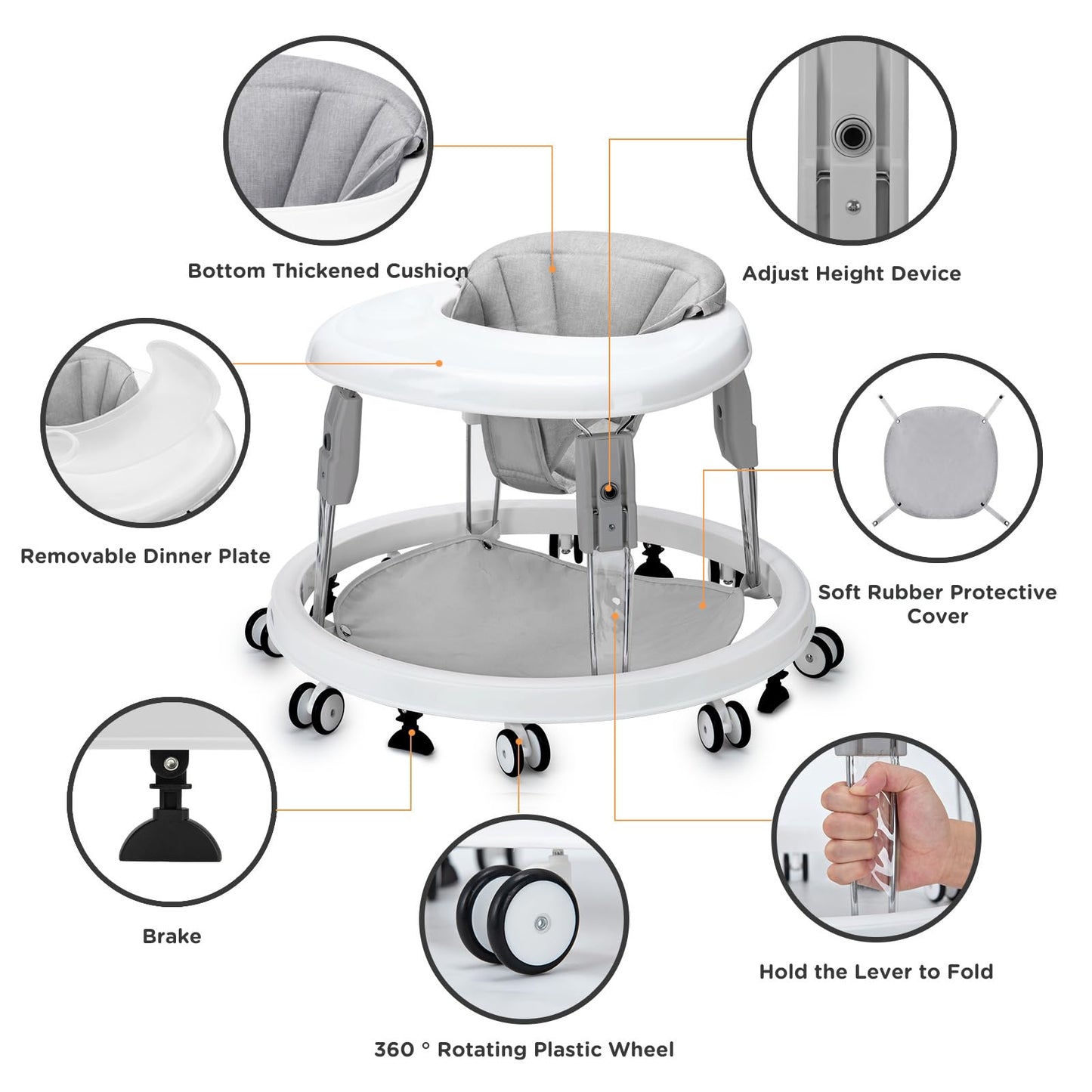 Safety wheels on Wnttmt baby walker