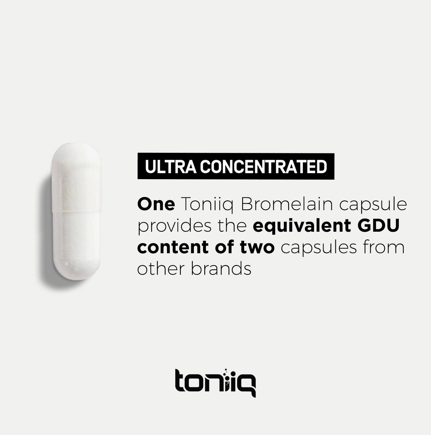 Toniiq 500mg Bromelain capsules natural pineapple extract