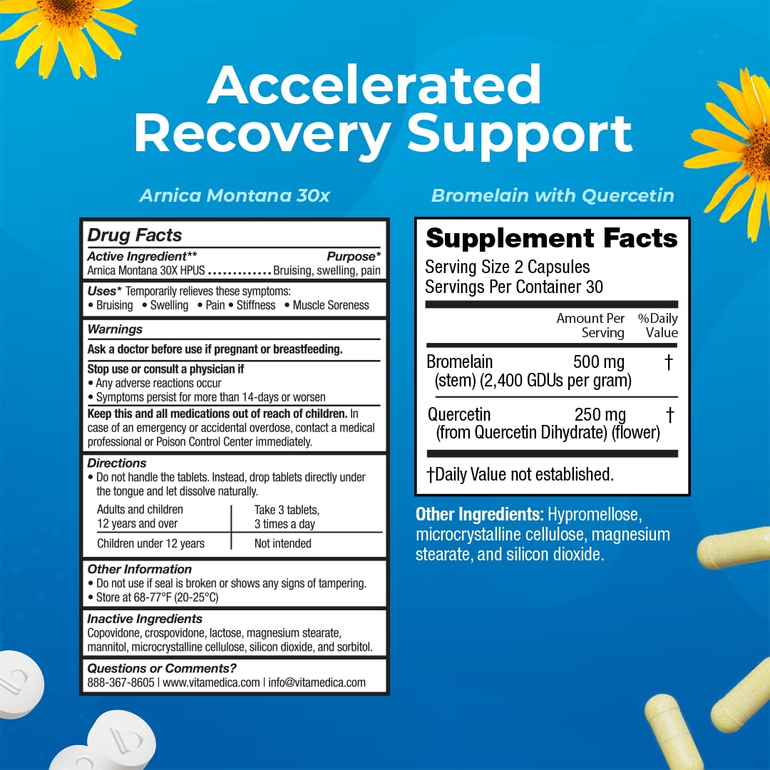 VitaMedica Arnica Montana 30X tablets bottle label detail