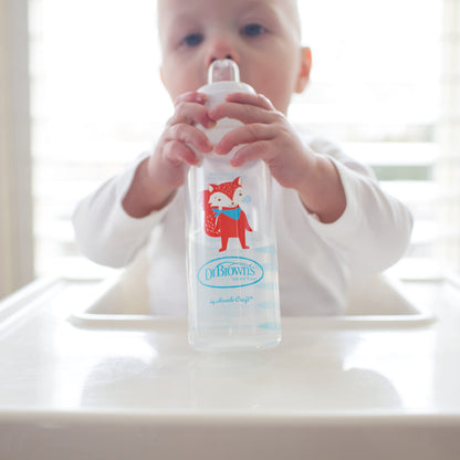 Detailed view of baby sippy bottle components