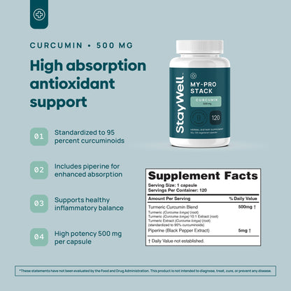 Supplement facts panel for Stay-Well Naturals immunity bundle