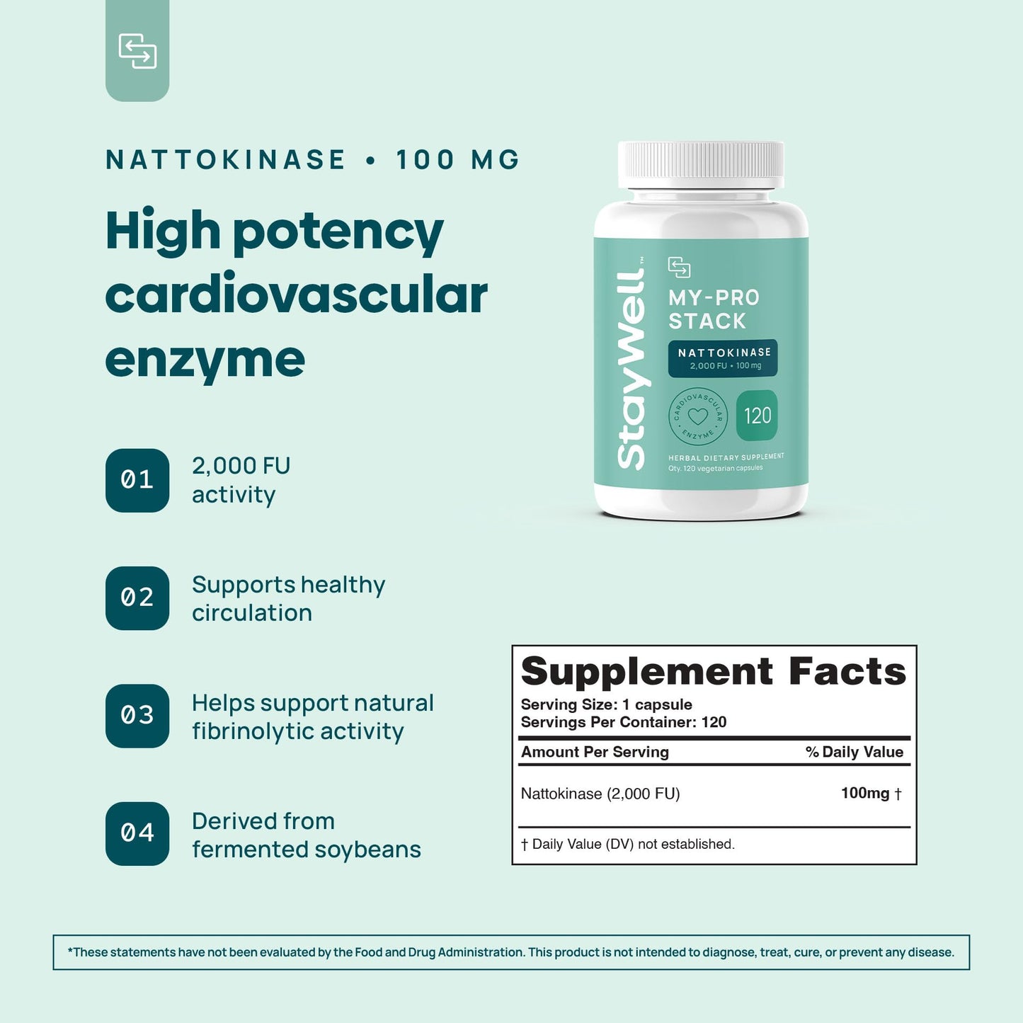 Bromelain 500mg enzyme supplement bottle