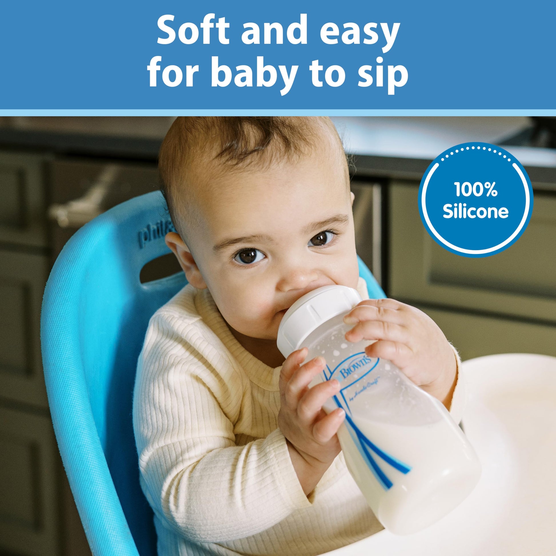 Close up view of the soft silicone sippy spout opening