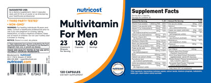 Two capsules of Nutricost vitamins placed next to the container demonstrating easy to swallow dietary supplement sizing.
