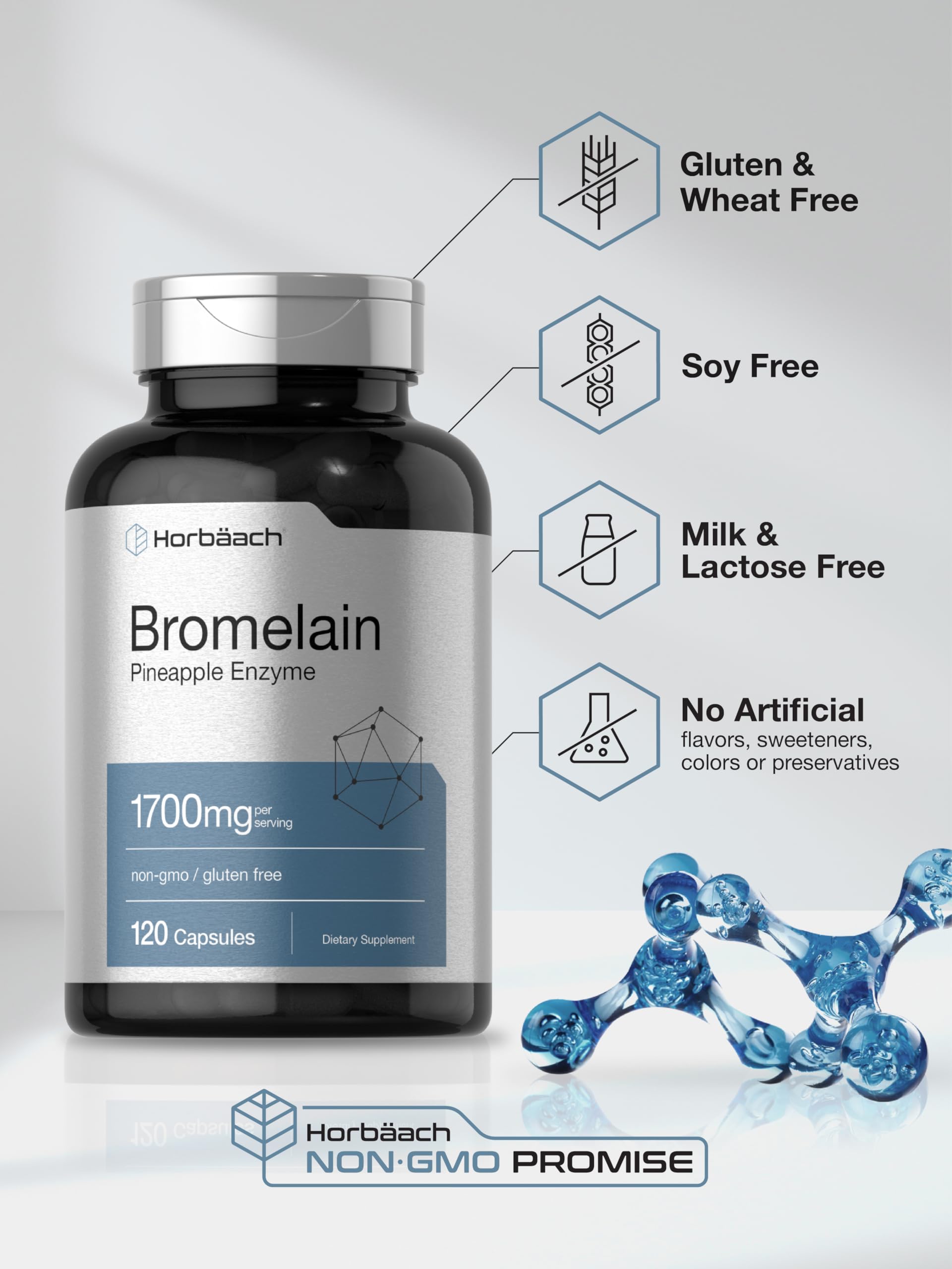 Horbäach Bromelain packaging side view